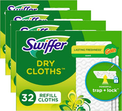 Swiffer Sweeper Dry Sweeping Cloth Refills,Gain Original,32 Count (Pack of 4)