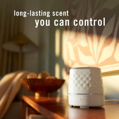 Febreze Plug Scent Booster in White, Continuous Scent Device Oil Diffuser, Compatible with Febreze Air Freshener Plug in Refills (Pack of 2)