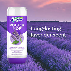 Swiffer Power Mop Refill Solution, Floor Cleaner for Mopping Tile, Vinyl, Laminate, Wood in Home, Bathroom, Kitchen, All Purpose Multi-Surface Solution for Floor Cleaning, Lavender Scent, 50.6oz