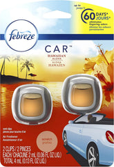 Febreze Car Air Fresheners, Hawaiian Aloha, Odor Fighter for Strong Odors Car Vent Clips (16 Count)