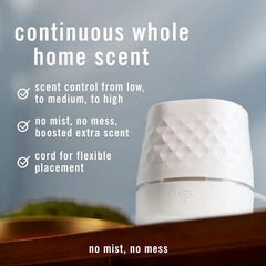 Febreze Plug Scent Booster in White, Continuous Scent Device Oil Diffuser, Compatible with Febreze Air Freshener Plug in Refills - Refills not Included