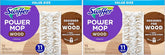 Swiffer PowerMop Wood Mopping Pad Refills for Floor Cleaning, 11 Count (Pack of 2)