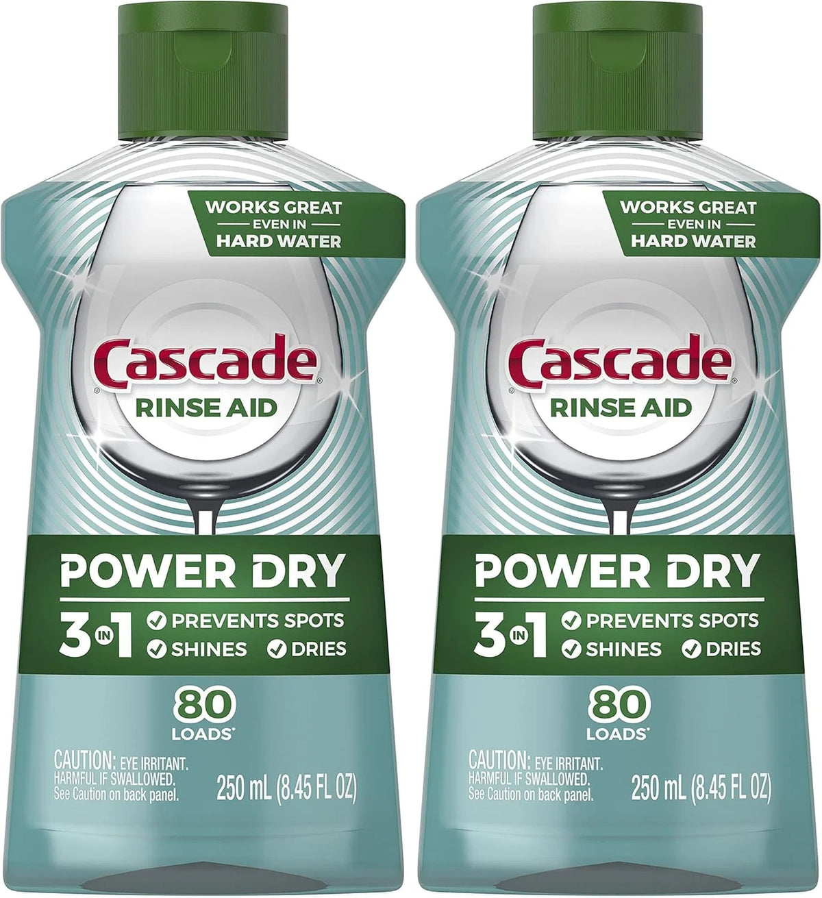 Cascade Dishwasher Rinse Aid, Pack of 2 | 8.45 fl oz | Packaging May Vary