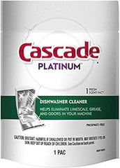 Cascade Platinum Dishwasher Cleaner 1-Fresh Scent Pac