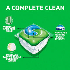 Cascade Complete Action Dishwasher Detergent Pods Fresh Scent Dishwasher Pods and Tablets, Powerful Dishwashing Detergent for Spotless Dishes, Grease-Fighting Dish Pods and Dish Tabs, 43 Count