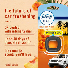 Febreze Car Odor-Fighting Air Freshener Vent Clip, Hawaiian Aloha, 1 count, .06 oz
