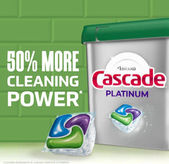 Cascade Platinum Dishwasher Pods, Dishwasher Detergent, Dish Detergent Soap, Lemon, 34 Count