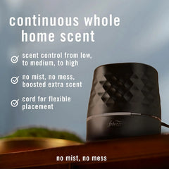 Febreze Plug Scent Booster in Black, Continuous Scent Device Oil Diffuser, Compatible with Febreze Air Freshener Plug in Refills - Refills not Included