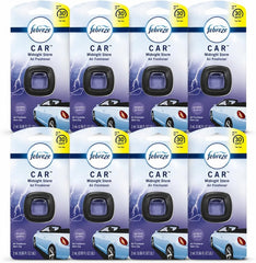 Febreze Car Vent Air Freshener, Midnight Storm, 0.06 Oz, Pack of 8