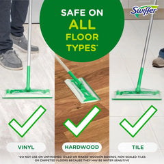 Swiffer Sweeper Wet Mopping Cloths, Multi-Surface Floor Cleaner with Gain Original Scent, 24 Count (Pack of 3)