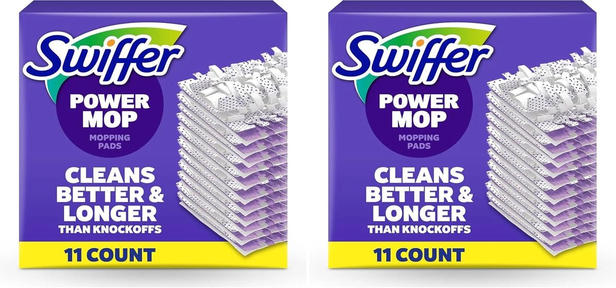 Swiffer PowerMop Multi-Surface Mopping Pad Refills,Made by Swiffer,for Floor Cleaning,11 Count (Pack of 2)