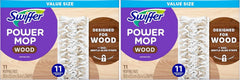 Swiffer PowerMop Wood Mopping Pad Refills for Floor Cleaning, 11 Count (Pack of 2)